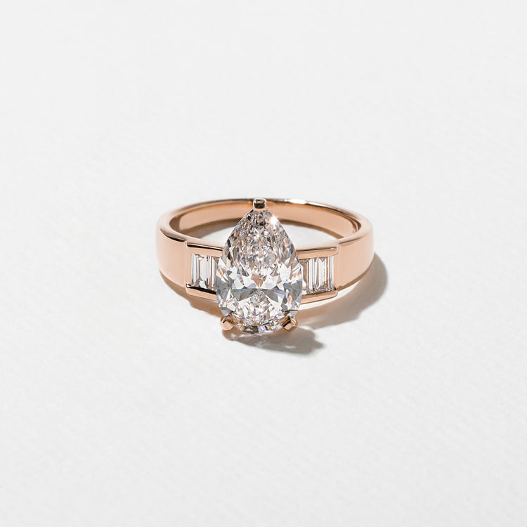 Nova Pear in 14k Rose Gold