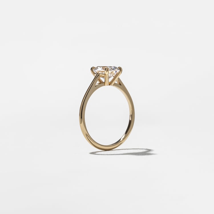 Iris Oval Solitaire in 14k Yellow Gold – view 5