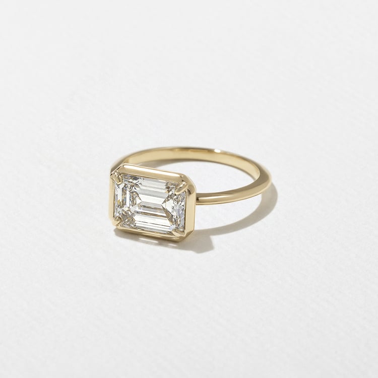 August Emerald-Cut in 14k Yellow Gold – view 2