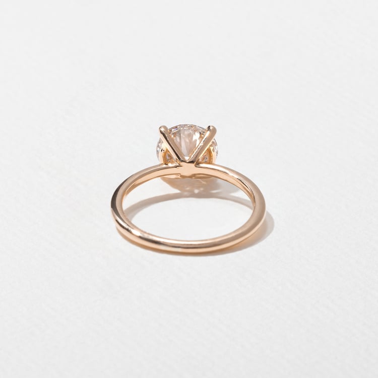 Grace Round Solitaire in 14k Rose Gold – view 4