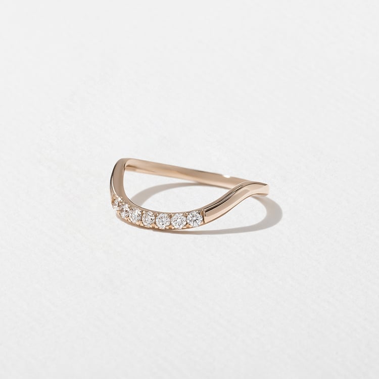 Coral with Pavé in 14k Rose Gold – view 2