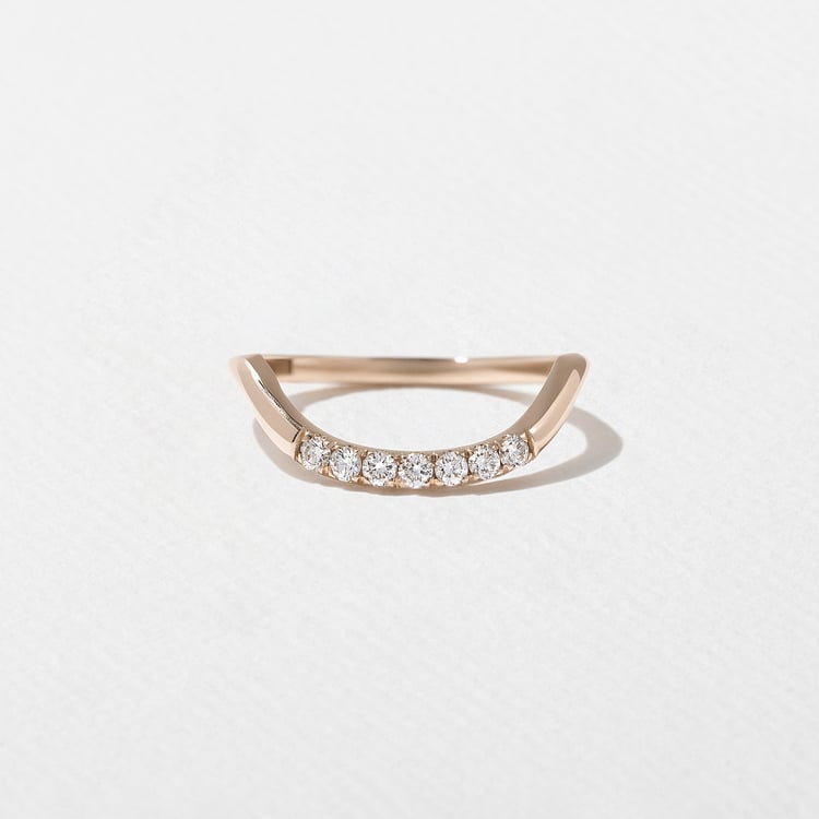 Coral with Pavé in 14k Rose Gold