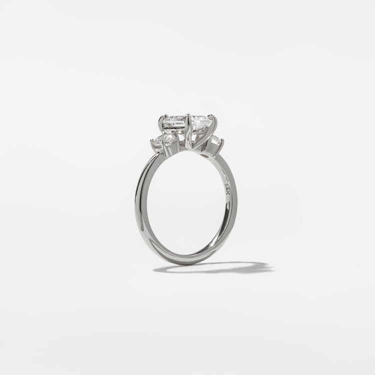 Trey Emerald-Cut  in 14k White Gold – view 5