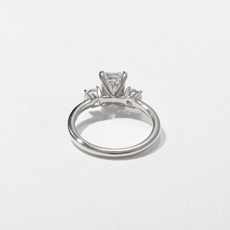 Trey Emerald-Cut  in 14k White Gold – view 4