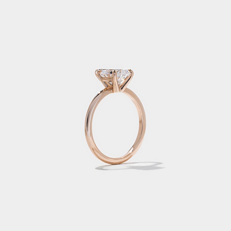 Grace Pear Solitaire in 14k Rose Gold – view 5