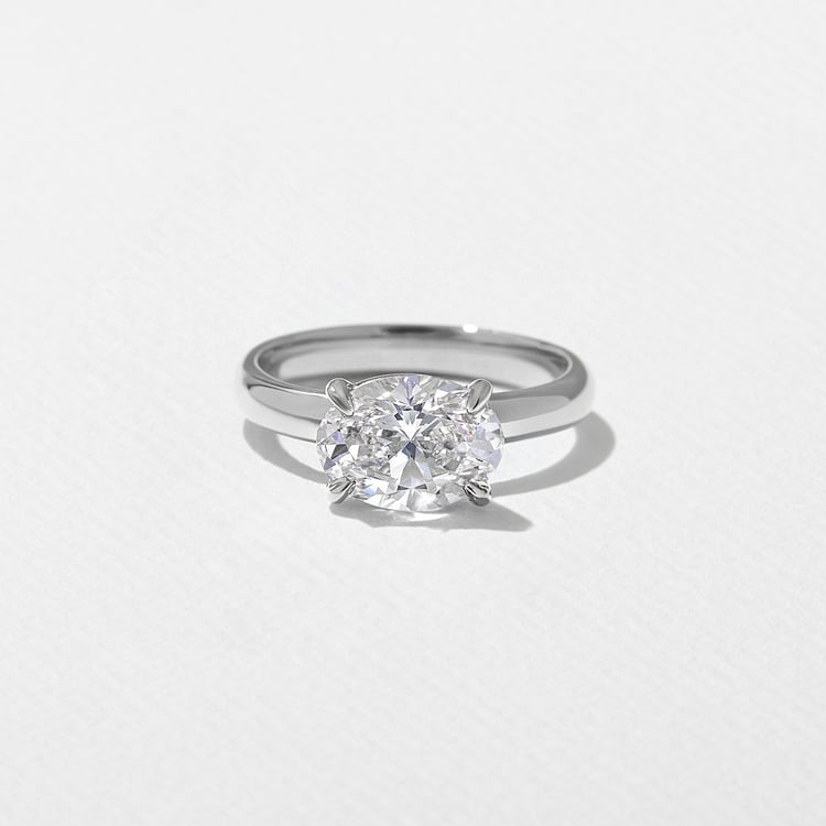 James Oval in 14k White Gold