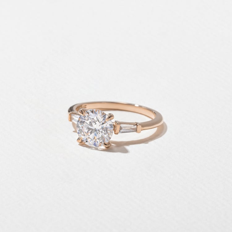 Trey Round  in 14k Rose Gold – view 2