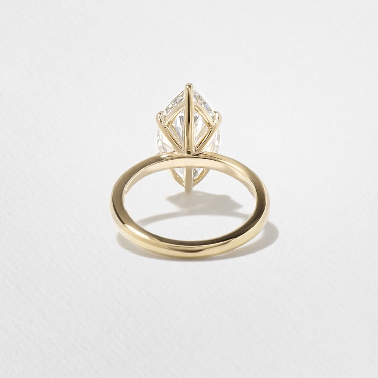 Grace Oval Solitaire in 14k Rose Gold – view 3