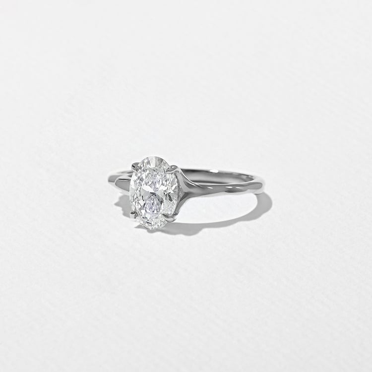 Sloan Oval in 14k White Gold – view 2