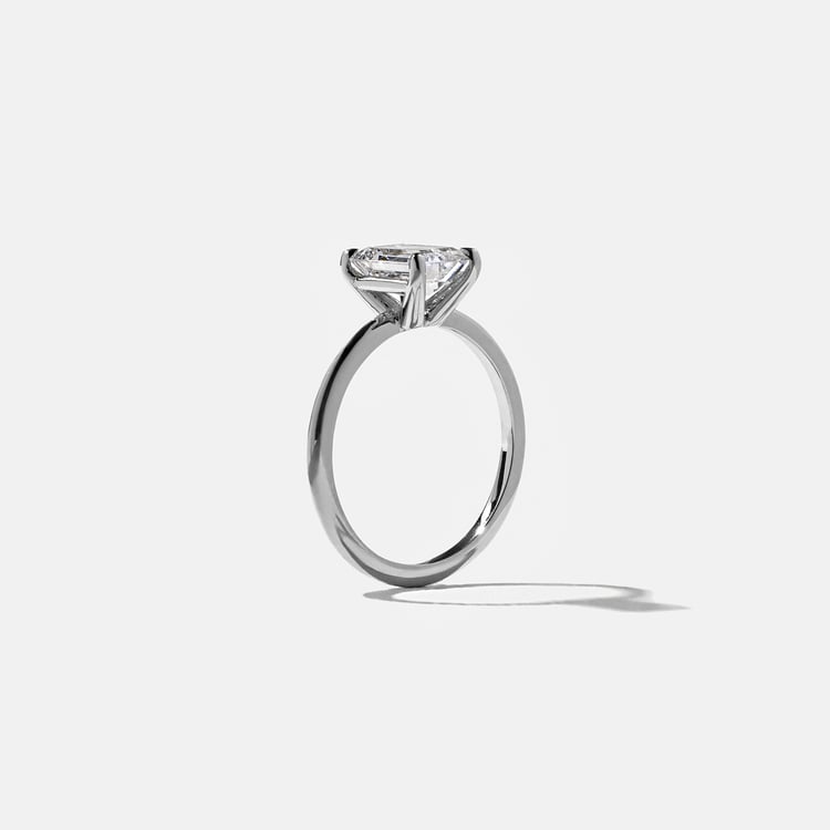 Grace Emerald-Cut Solitaire in 18k White Gold – view 5