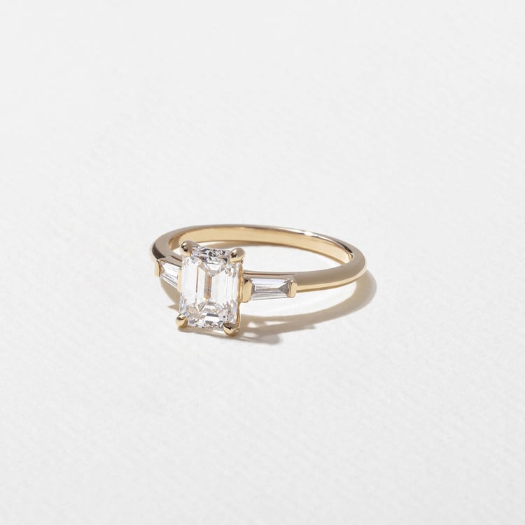 Eve Emerald-Cut in 14k Yellow Gold – view 2