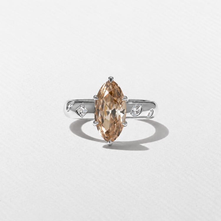 Skylar Champagne Diamond in Platinum