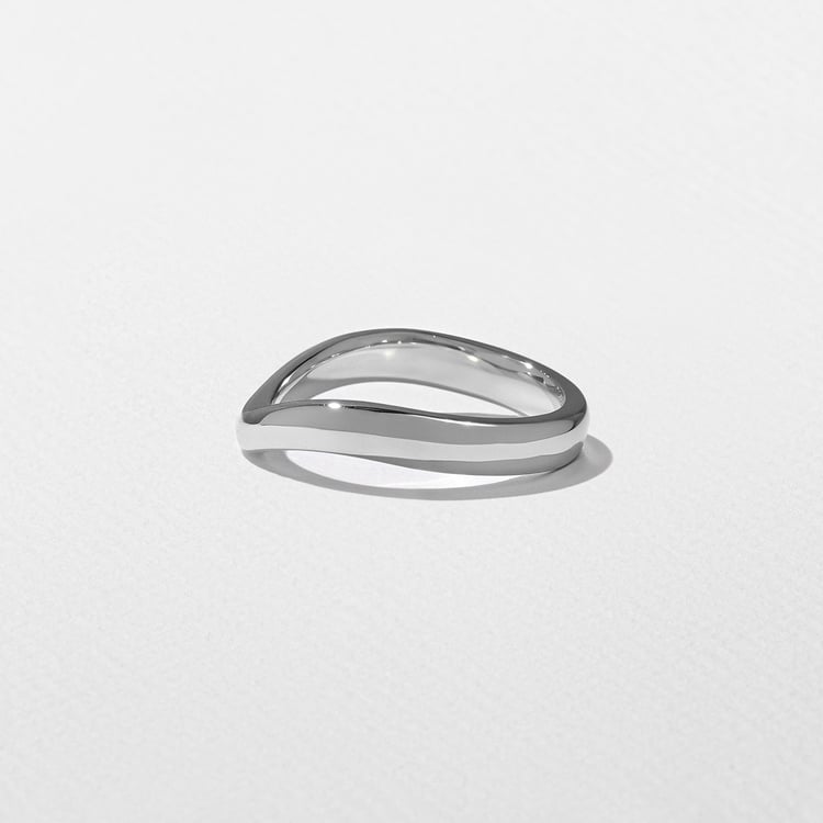 Swan in 18k White Gold – view 2