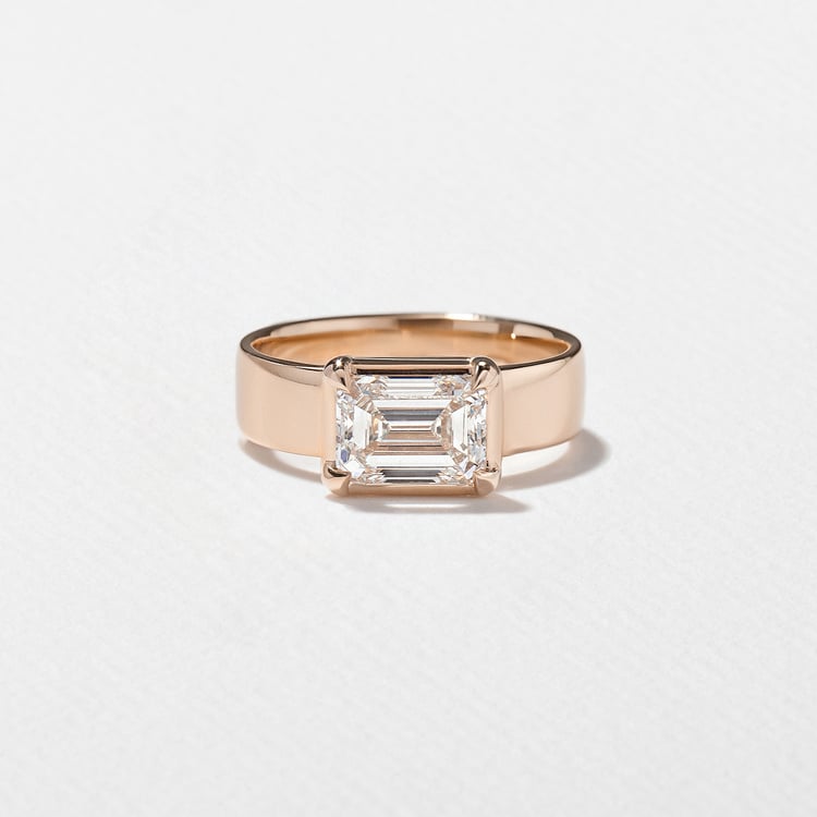 Reid Emerald-Cut in 14k Rose Gold
