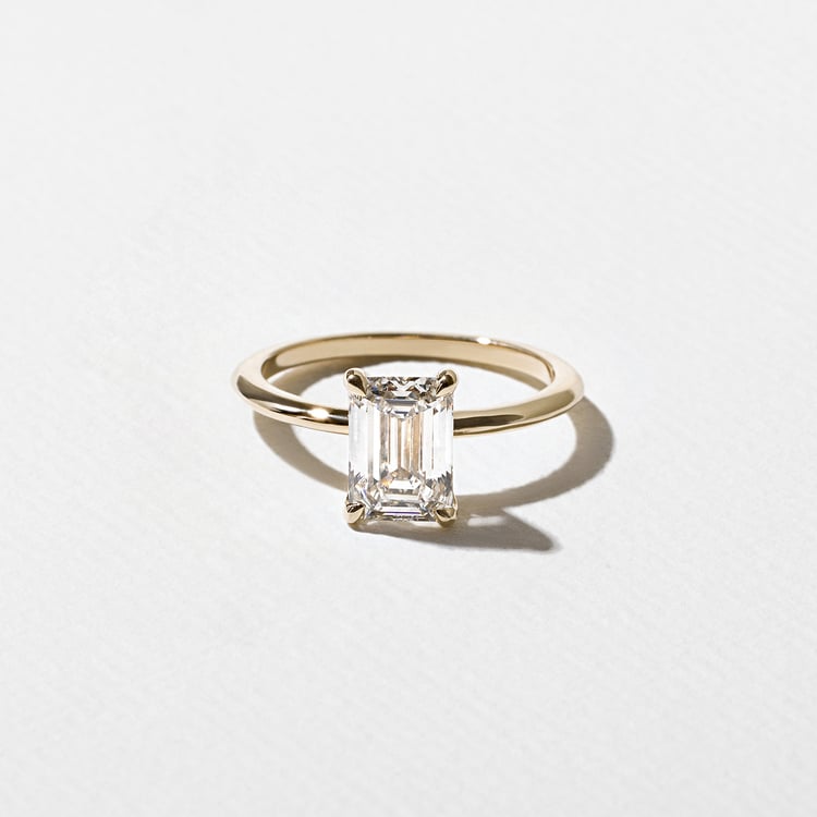 Grace Emerald-Cut Solitaire in 18k Yellow Gold