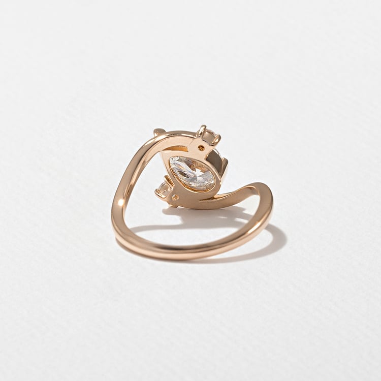 Gemma Pear in 14k Rose Gold – view 4