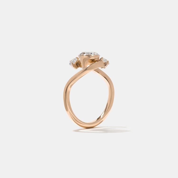 Gemma Pear in 14k Rose Gold – view 5