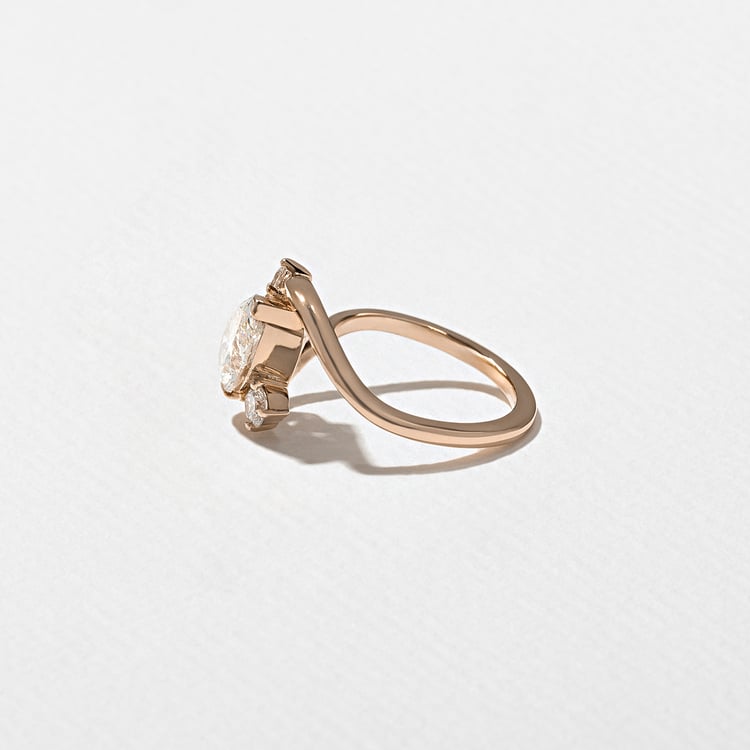 Gemma Pear in 14k Rose Gold – view 3