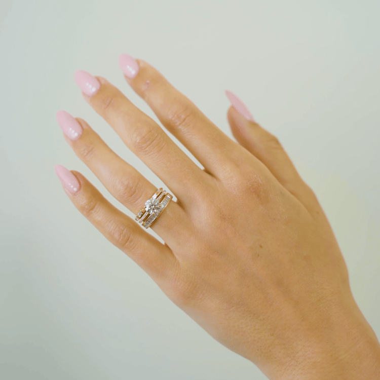 Iris Round Solitaire with Pavé in 14k Yellow Gold – video thumbnail