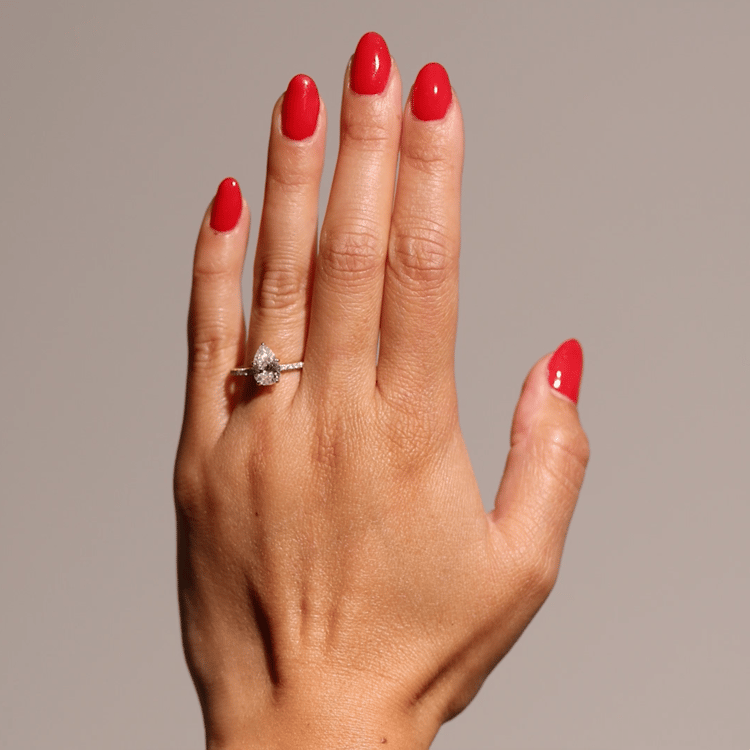 Grace Pear Solitaire with Pavé video preview