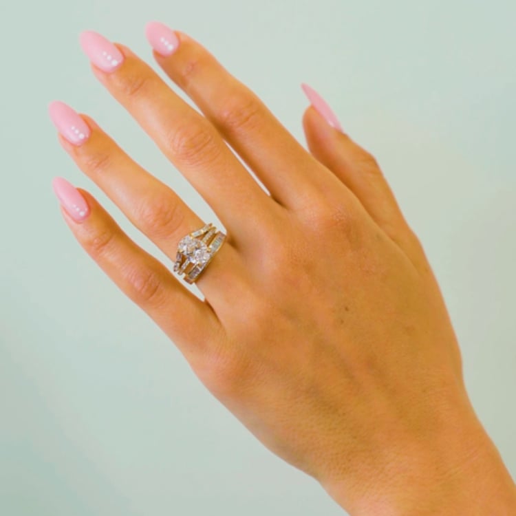 Grace Oval Solitaire with Pavé in 14k Yellow Gold – video thumbnail