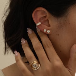 1.50ct Classic Round Diamond Studs in 14k Yellow Gold – view 3 thumbnail