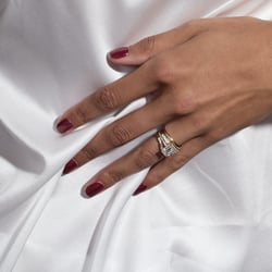 Iris Emerald-Cut Solitaire with Pavé in 14k Yellow Gold – view 6 thumbnail