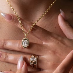 Delphi Oval XL Necklace in 14k Yellow Gold – view 5 thumbnail