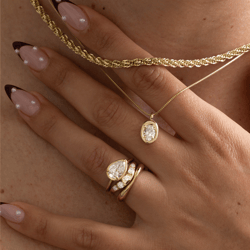August Pear in 14k Yellow Gold – view 6 thumbnail