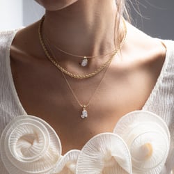Elba Diamond Necklace in 14k Yellow Gold – view 2 thumbnail