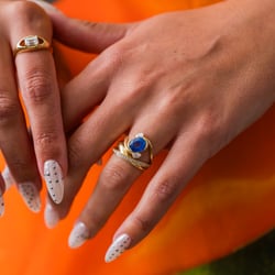 Gemma Sapphire Oval in 14k Yellow Gold – view 7 thumbnail