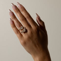 Vivi Grand Oval and Asscher in 14k Yellow Gold – view 7 thumbnail