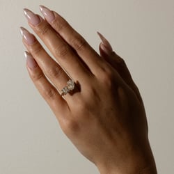 Vivi Grand Oval and Asscher in 14k Yellow Gold – view 6 thumbnail