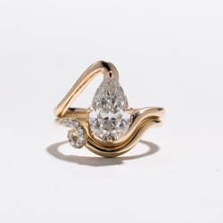 Twist with Pavé in 14k Yellow Gold – view 5 thumbnail
