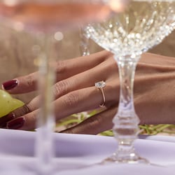 Iris Oval Solitaire in 14k Yellow Gold – view 6 thumbnail