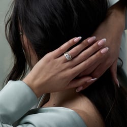 Grace Round Solitaire with Pavé in 14k Yellow Gold – view 7 thumbnail