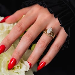 Scarlett Marquise Solitaire in 14k Yellow Gold – view 7 thumbnail