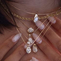 Delphi Heart Diamond Necklace in 14k Yellow Gold – view 2 thumbnail