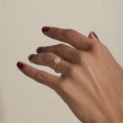 Iris Round Solitaire in 14k Yellow Gold – view 7 thumbnail