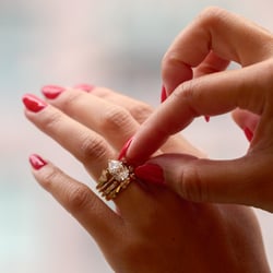 Grace Pear Solitaire in 14k Yellow Gold – view 7 thumbnail