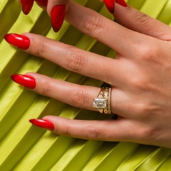 Cleo Emerald-Cut in 14k Yellow Gold – view 7 thumbnail