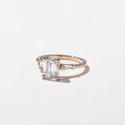 Trey Emerald-Cut in 14k Rose Gold – view 2 thumbnail
