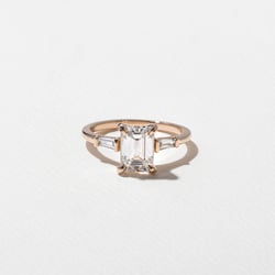 Trey Emerald-Cut in 14k Rose Gold thumbnail
