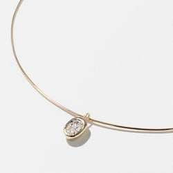 Delphi Oval Diamond Collar in 14k Yellow Gold – view 2 thumbnail