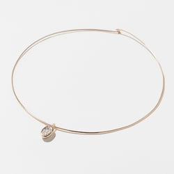 Delphi Oval Diamond Collar in 14k Yellow Gold thumbnail