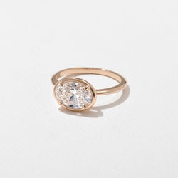 August Oval in 14k Rose Gold – view 2 thumbnail