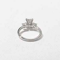 Trey Emerald-Cut  in 18k White Gold – view 4 thumbnail