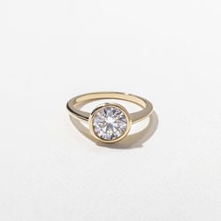 Bailey Round Solitaire in 14k Yellow Gold thumbnail