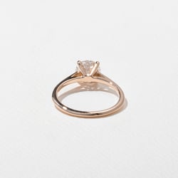 Iris Round Solitaire in 14k Rose Gold – view 4 thumbnail