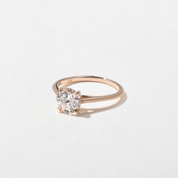 Iris Round Solitaire in 14k Rose Gold – view 2 thumbnail